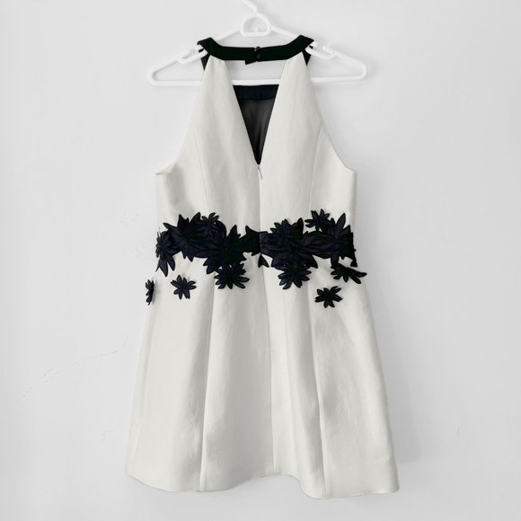 NEW! Halston Heritage Silk Blend Mini Dress with Floral Embroidery, Sz 6 - Picture 10 of 16